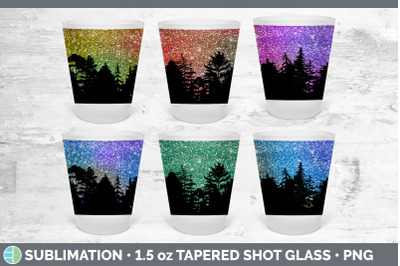 Night Sky Shot Glass Sublimation | Shot Glass 1.5oz Tapered