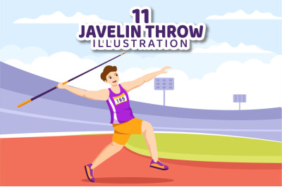 11 Javelin Throw Sports Illustration