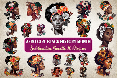 Afro Girl Black History Month Bundle