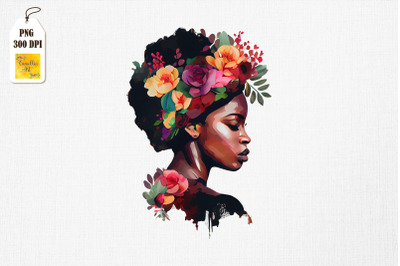 Black History Month Afro Girl Clipart 2