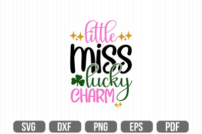 little miss lucky charm svg