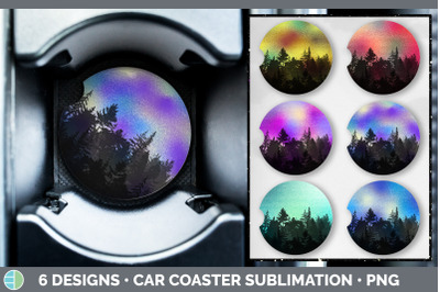 Night Sky Car Coaster | Sublimation Designs Bundle