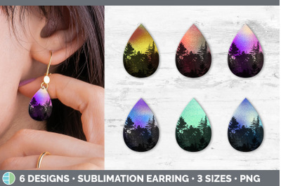 Night Sky Teardrop Earring | Sublimation Designs Bundle