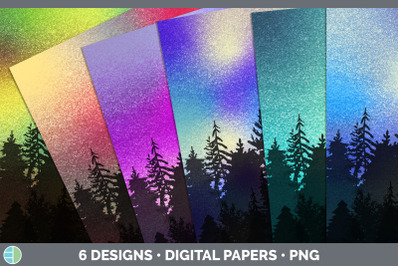 Night Sky Backgrounds | Digital Scrapbook Papers