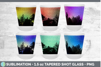 Night Sky Shot Glass Sublimation | Shot Glass 1.5oz Tapered