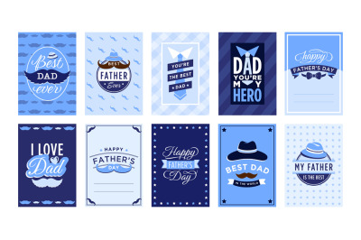 Father Day greeting card. Best dad ever badge, happy fathers day congr