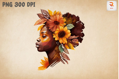 Afro Girl &amp;amp; Flowers Black History 10