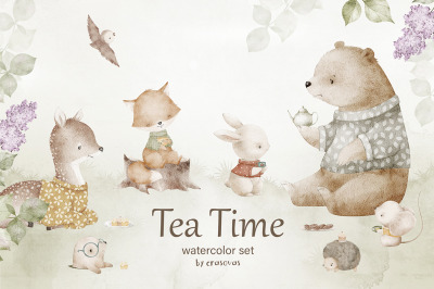 TEA TIME watercolor set