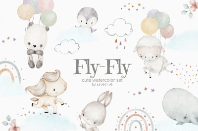 Fly-Fly watercolor set