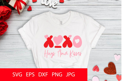 XOXO Hugs And Kisses SVG PNG