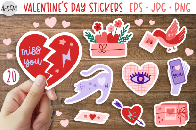 Valentines Day Stickers | Valentine Sticker Bundle
