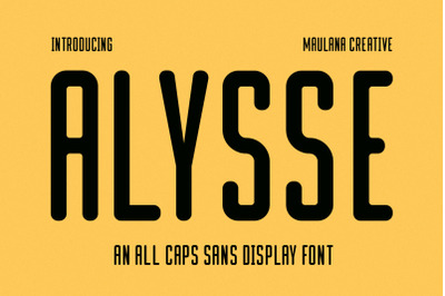 Alysse Sans Display Font