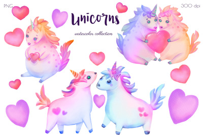 Watercolor Unicorns