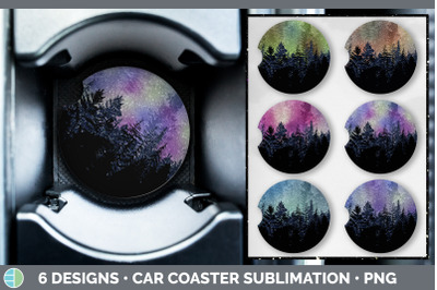 Night Sky Car Coaster | Sublimation Designs Bundle