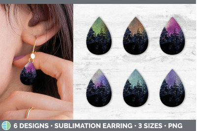 Night Sky Teardrop Earring | Sublimation Designs Bundle