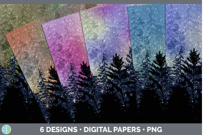 Night Sky Backgrounds | Digital Scrapbook Papers