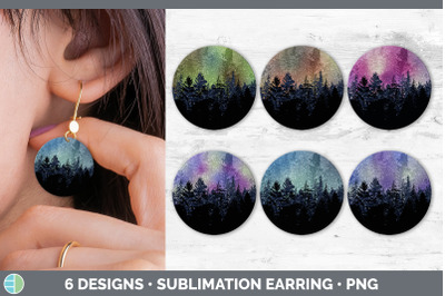 Night Sky Round Earring | Sublimation Designs Bundle