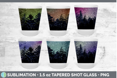 Night Sky Shot Glass Sublimation | Shot Glass 1.5oz Tapered