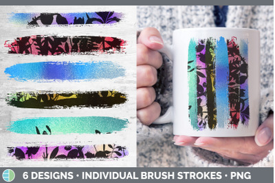 Floral Brush Strokes PNG | Sublimation Designs