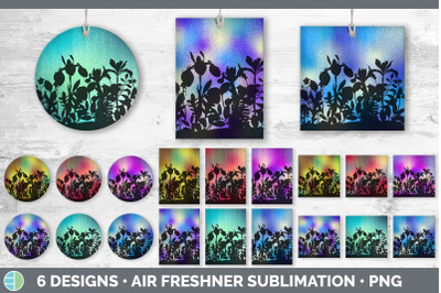 Floral Air Freshener | Sublimation Designs Bundle