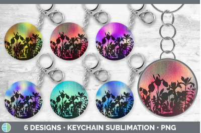 Floral Keychain Bundle | Keyring Sublimation Designs