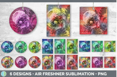 Floral Air Freshener | Sublimation Designs Bundle