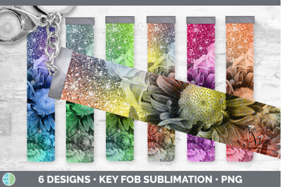 Floral Key Fob | Wristlet Sublimation