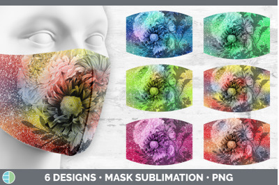 Floral Mask | Sublimation Bundle Face Mask Designs