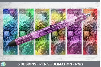 Floral Pen Wraps | Epoxy Sublimation Bundle