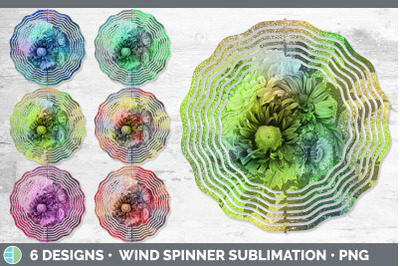 Floral Wind Spinner | Sublimation Designs Bundle