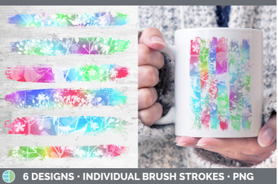 Floral Brush Strokes PNG | Sublimation Designs