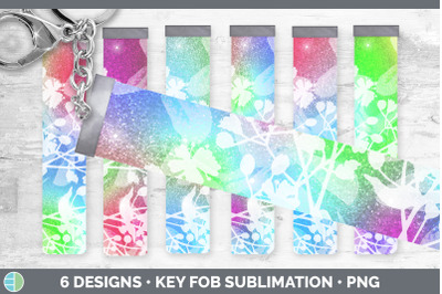 Floral Key Fob | Wristlet Sublimation