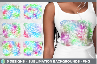 Floral Distressed Sublimation Background Panel