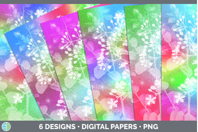 Floral Backgrounds | Digital Scrapbook Papers