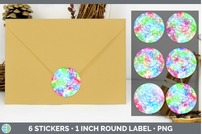 Floral Stickers | Sticker 1in Round Labels PNG Designs