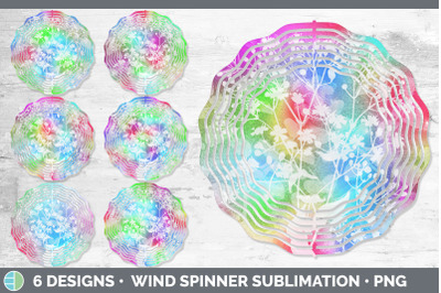 Floral Wind Spinner | Sublimation Designs Bundle