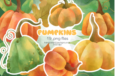 Pumpkin Clipart - PNG Files