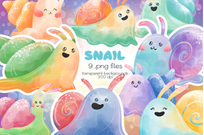 Snails Clipart - PNG Files
