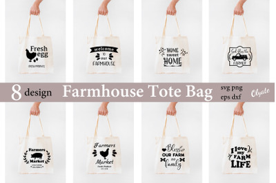 Farmhouse Tote Bag SVG. Tote Bag Quotes Mini Bundle