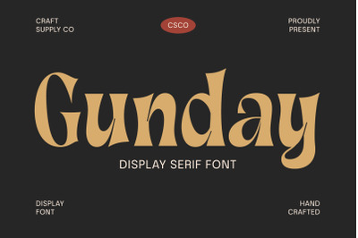 Gunday - Display Serif Font