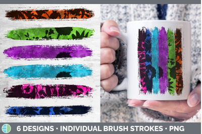 Floral Brush Strokes PNG | Sublimation Designs