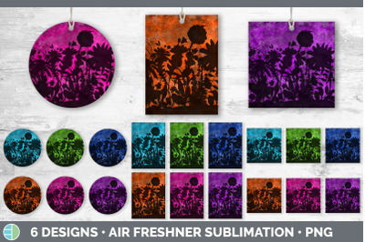 Floral Air Freshener | Sublimation Designs Bundle