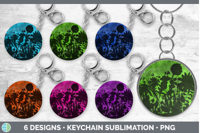 Floral Keychain Bundle | Keyring Sublimation Designs