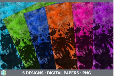 Floral Backgrounds | Digital Scrapbook Papers