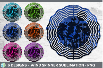 Floral Wind Spinner | Sublimation Designs Bundle