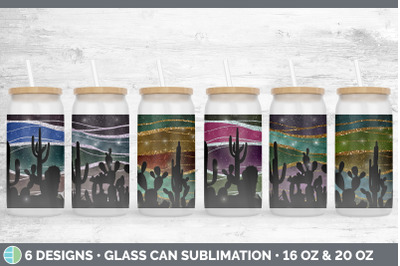 Cactus Glass Can | Sublimation Beer Mason Jar