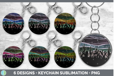 Cactus Keychain Bundle | Keyring Sublimation Designs