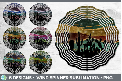 Cactus Wind Spinner | Sublimation Designs Bundle