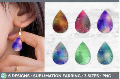 Floral Teardrop Earring | Sublimation Designs Bundle