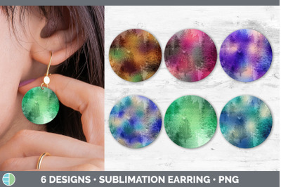 Floral Round Earring | Sublimation Designs Bundle